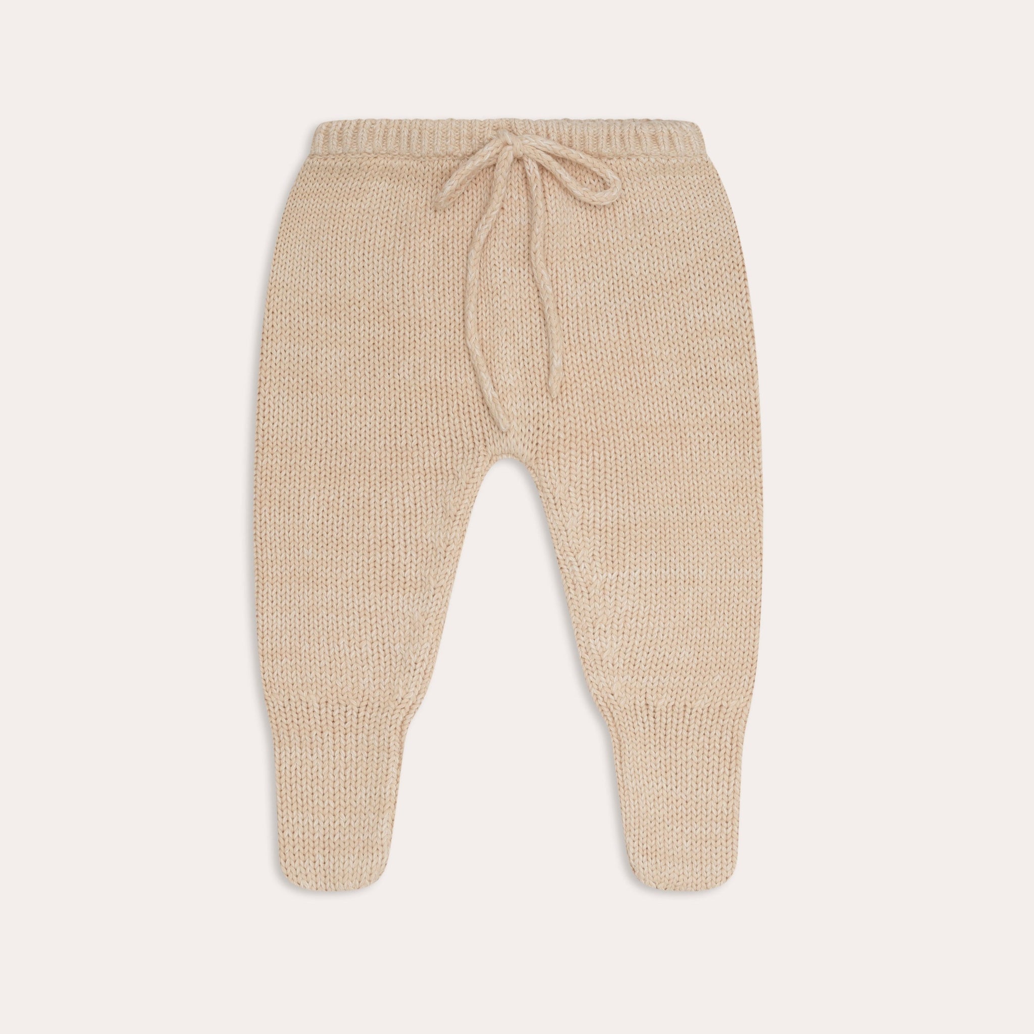 A baby's illoura knit poet pants in sand from Illoura the Label.