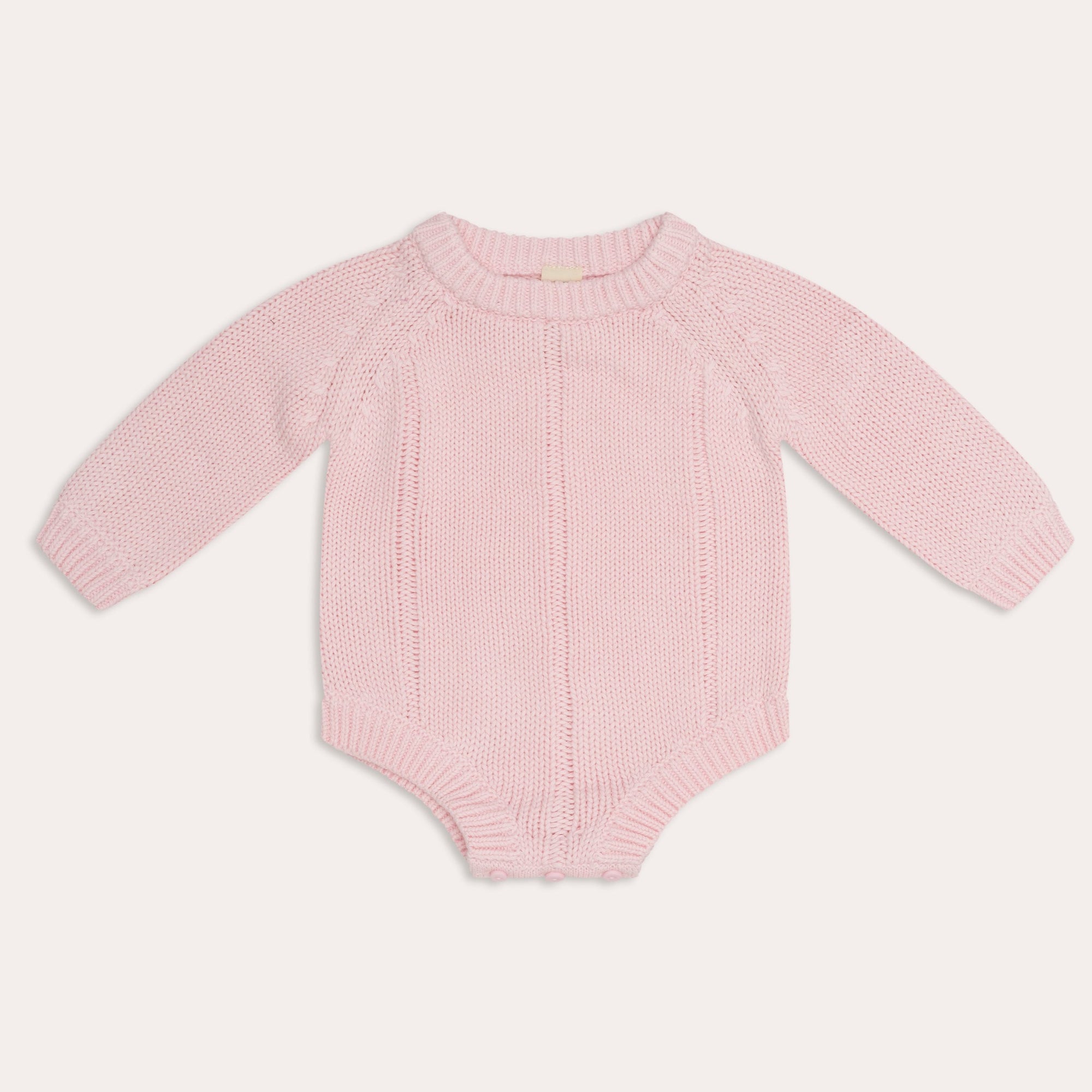 illoura tallow knit romper | pink