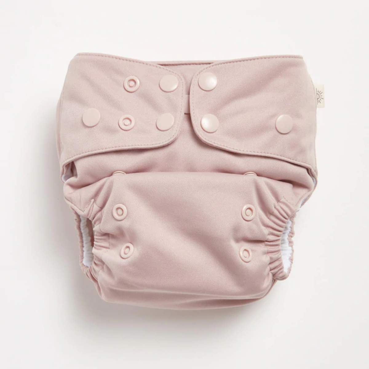 An EcoNaps Dusty Rose 2.0 Modern Cloth Nappy on a white background.