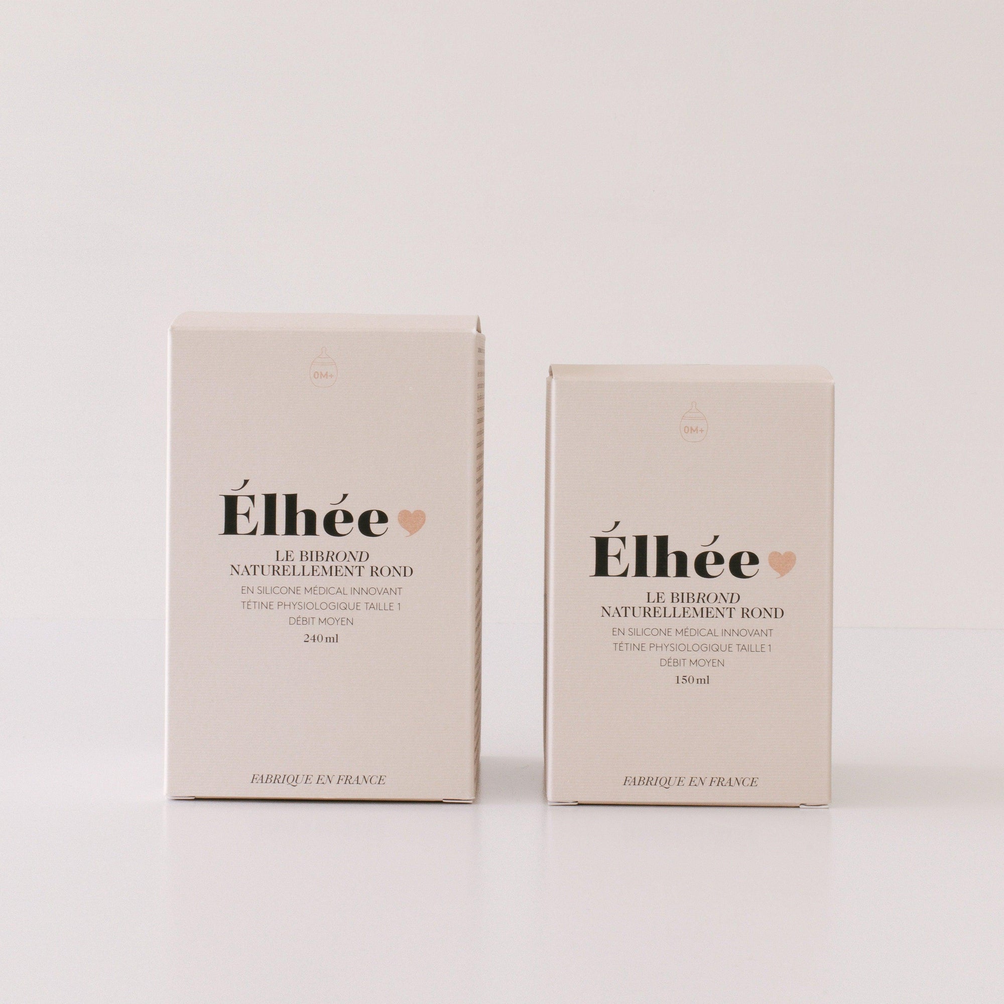 Two bibrond milk baby bottle boxes by Elhée France.