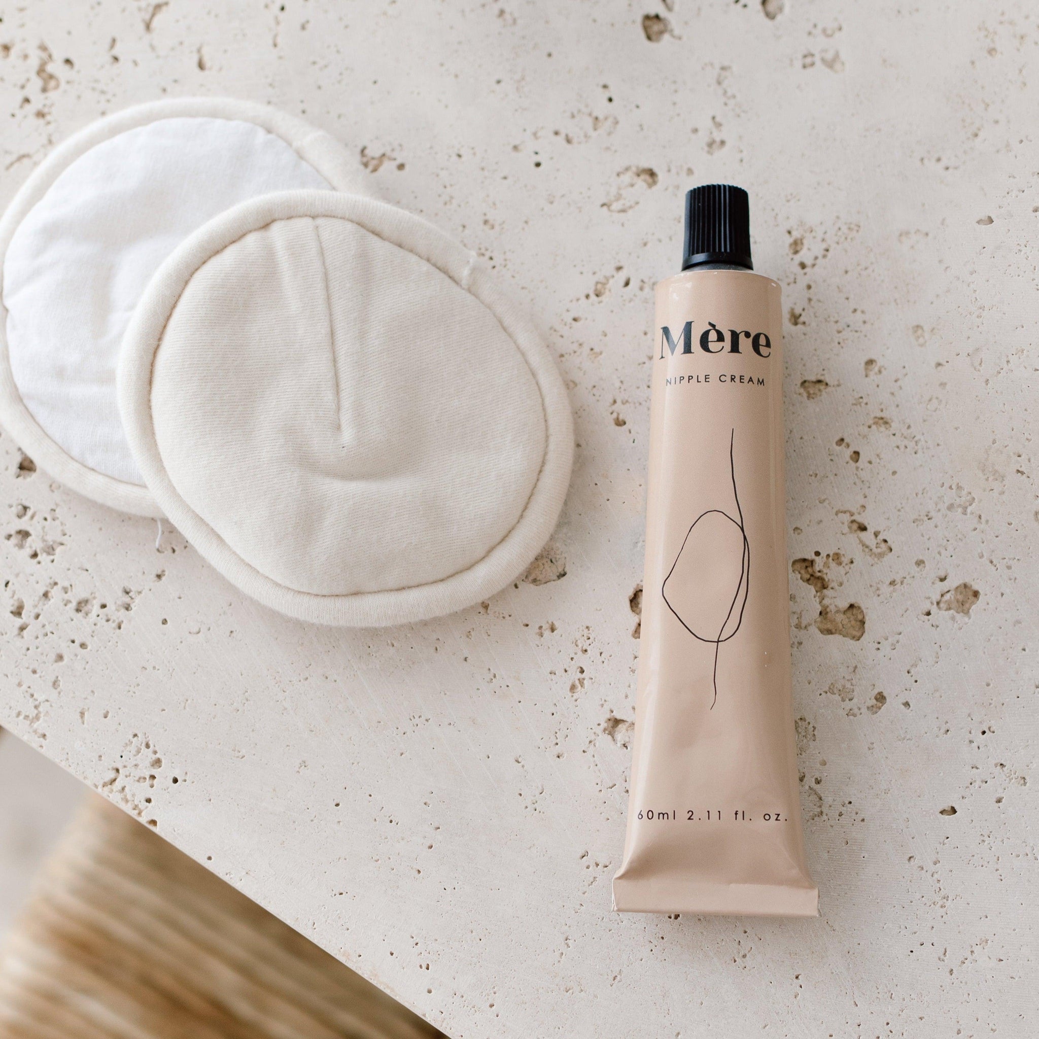 This beautifully formulated, non-greasy formulation of moisturising active botanicals naturally soothes, heals and hydrates. Mère Nipple Cream has no added fragrances, so the smell of Mum’s milk isn’t affected. For your convenience, this cream does not need to be removed before a feed.