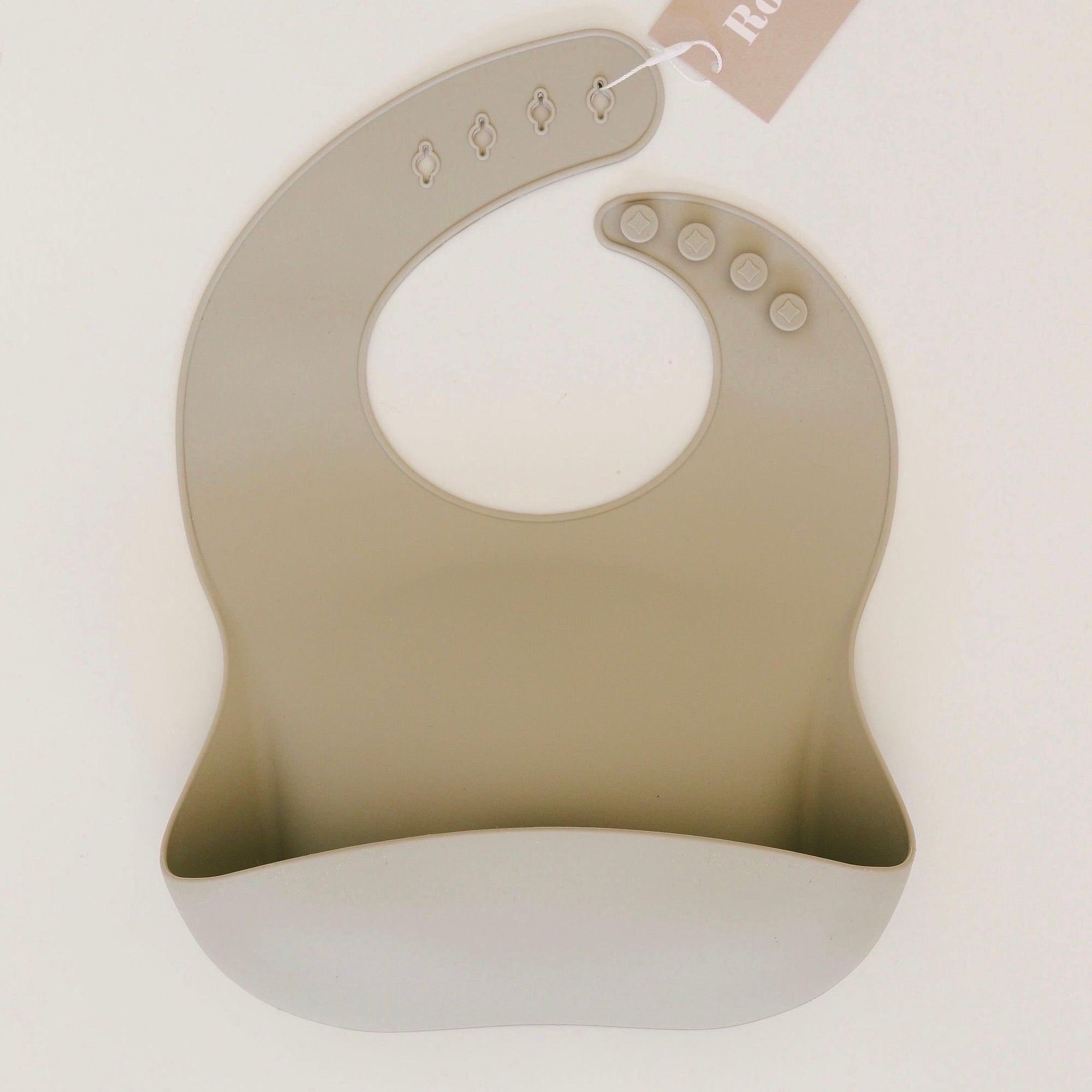 Rommer bibs are made from the softest silicone. They are both lightweight and durable. Rommer has updated the bib design to feature the reinforced button holes making them more resistant to tears. 