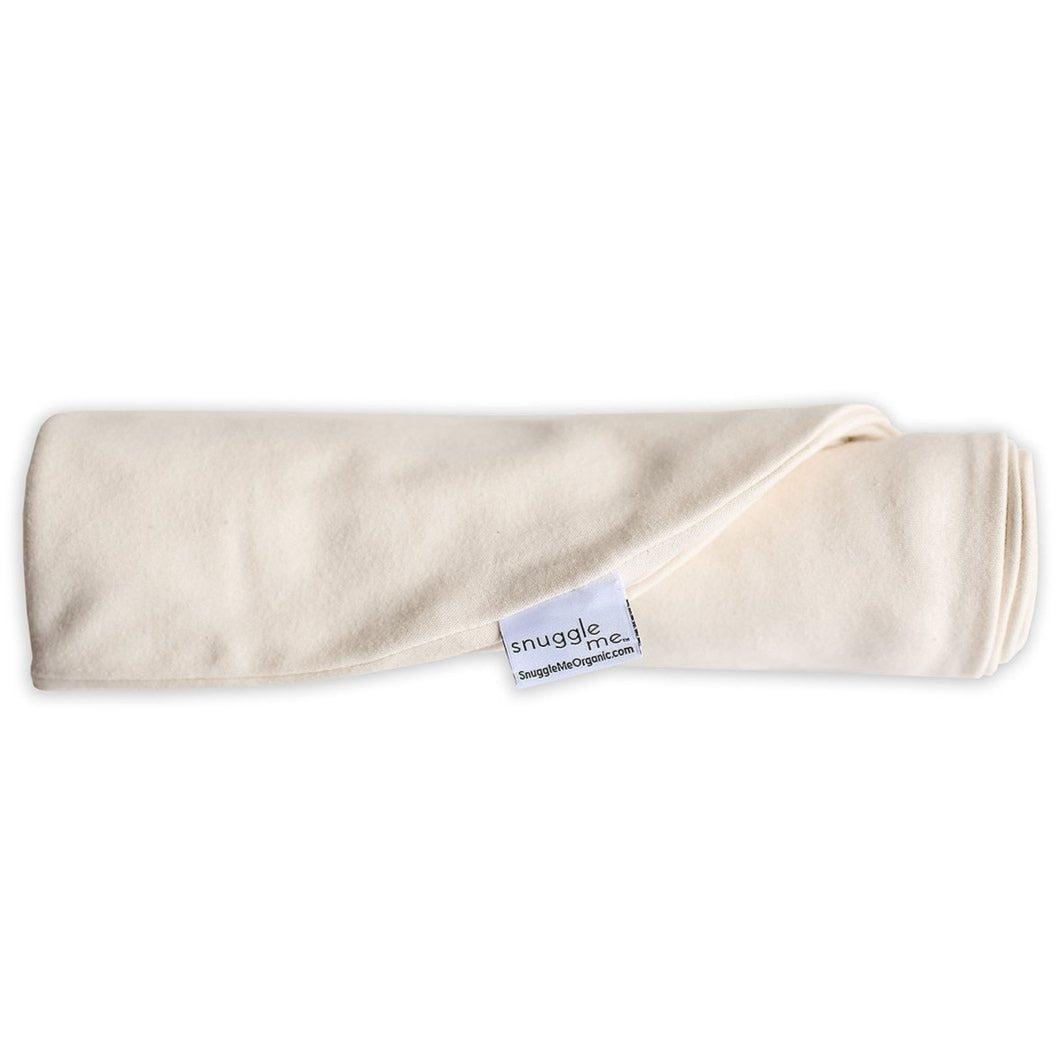 A white towel with a PREORDER Snuggle Me Lounger Cover | Natural on it.